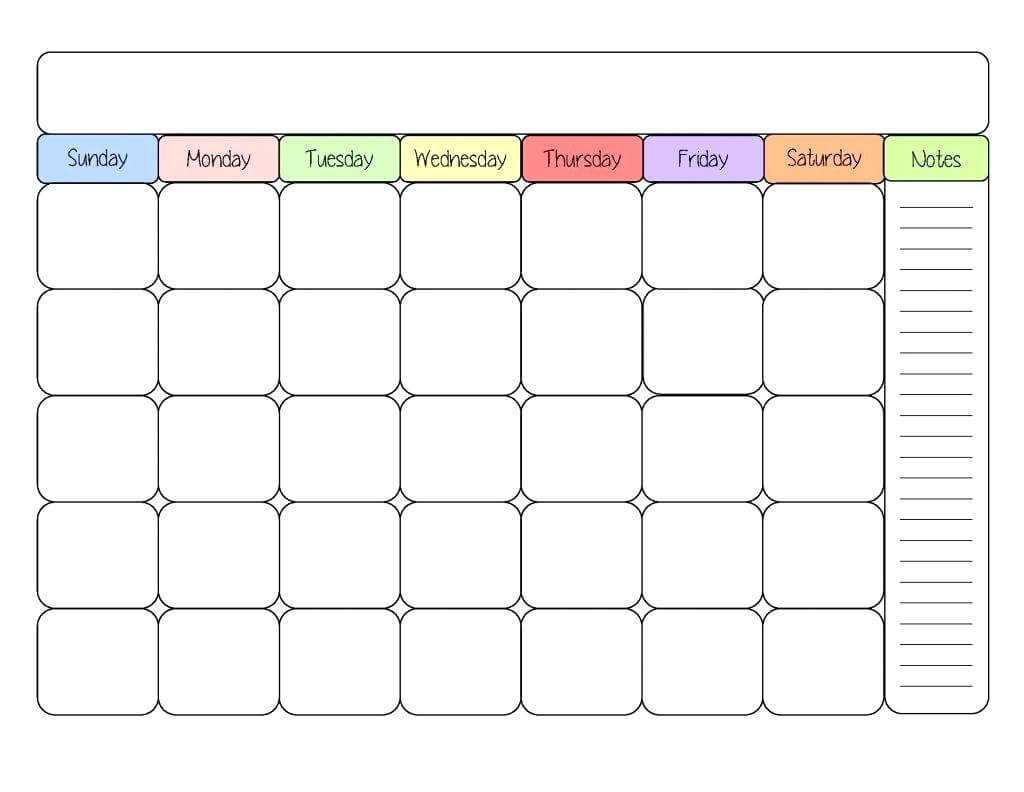 Printable Calendar Kid Friendly | Printable Calendar 2019 Intended For Blank Calendar Template For Kids