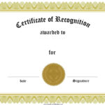 Printable Certificate Of Recognition – Top Image Gallery Site With Recognition Of Service Certificate Template