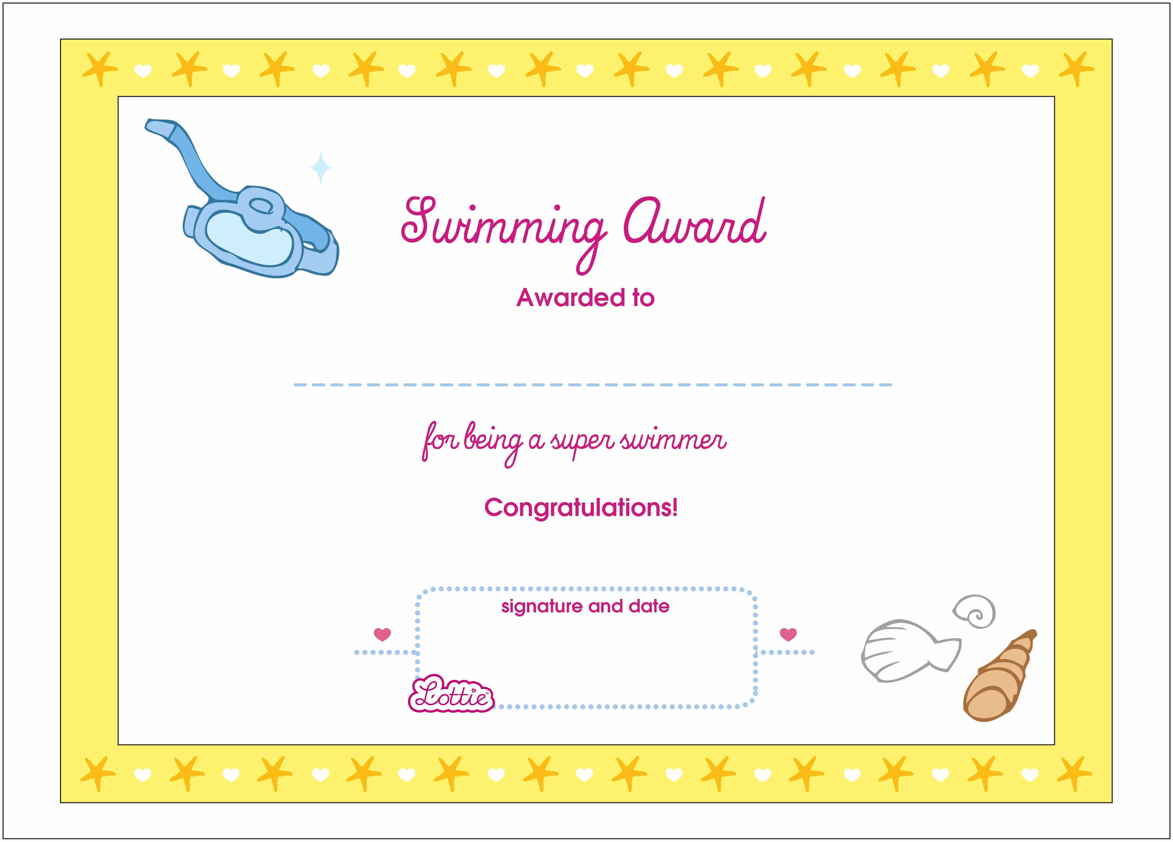 Printable Certificates Or Swimming Printable Award Throughout Swimming Certificate Templates Free