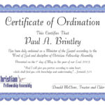 Printable Church Ordination Certificates Templates Pertaining To Ordination Certificate Templates