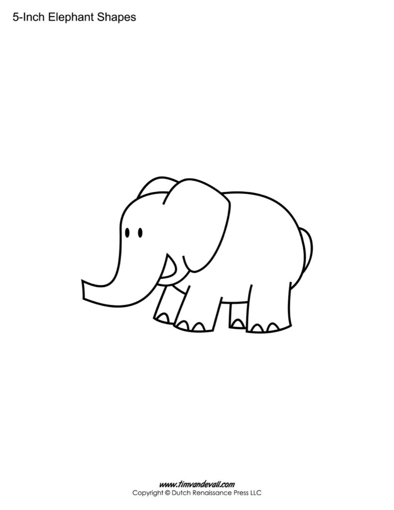 Blank Elephant Template