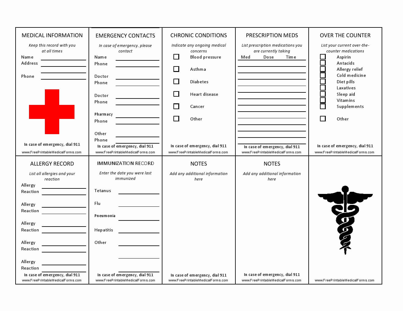 Printable Emergency Card Template For Free Wallet Sized For Emergency Contact Card Template