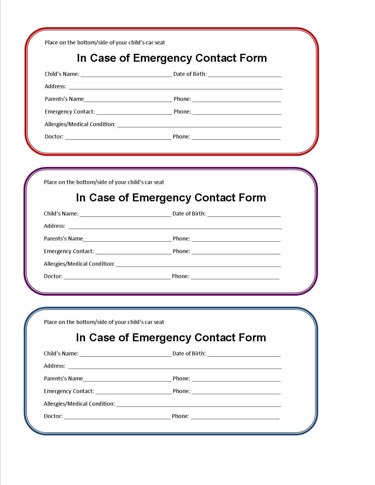 Printable Emergency Card Template Then 7 Best Of Printable Intended For In Case Of Emergency Card Template