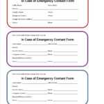 Printable Emergency Contact Form For Car Seat | Super Mom I in Emergency Contact Card Template