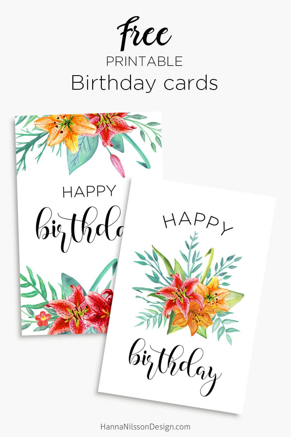 Printable Floral Birthday – Cards, Tags & Gift Box | General Throughout Mom Birthday Card Template