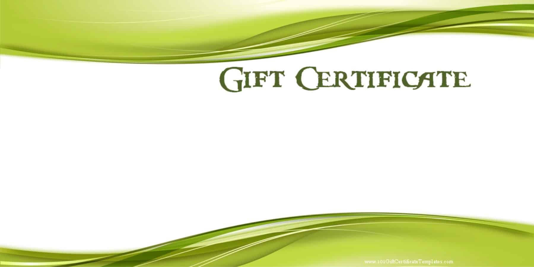 Printable Gift Certificate Templates Within Custom Gift Certificate Template