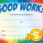 Printable Good Job Certificate Templates – Teplates For For Good Job Certificate Template