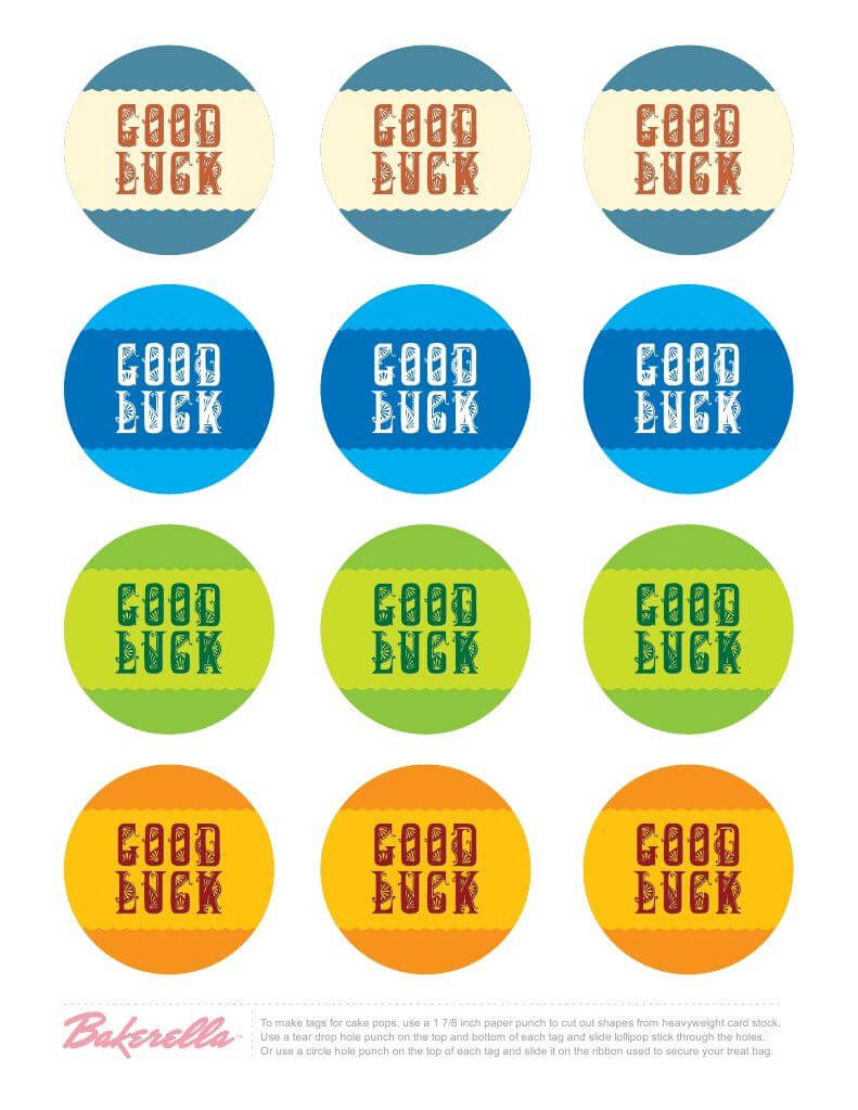 Printable Good Luck Labels | Time Of Giving | Good Luck Intended For Good Luck Banner Template