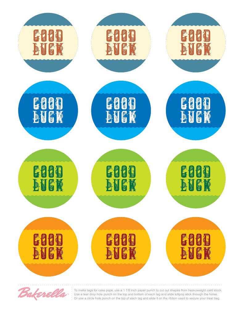 Printable Good Luck Labels | Time Of Giving | Good Luck Intended For Good Luck Banner Template