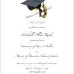 Printable Graduation Invitations 2015 Postcard Look Intended For Free Graduation Invitation Templates For Word