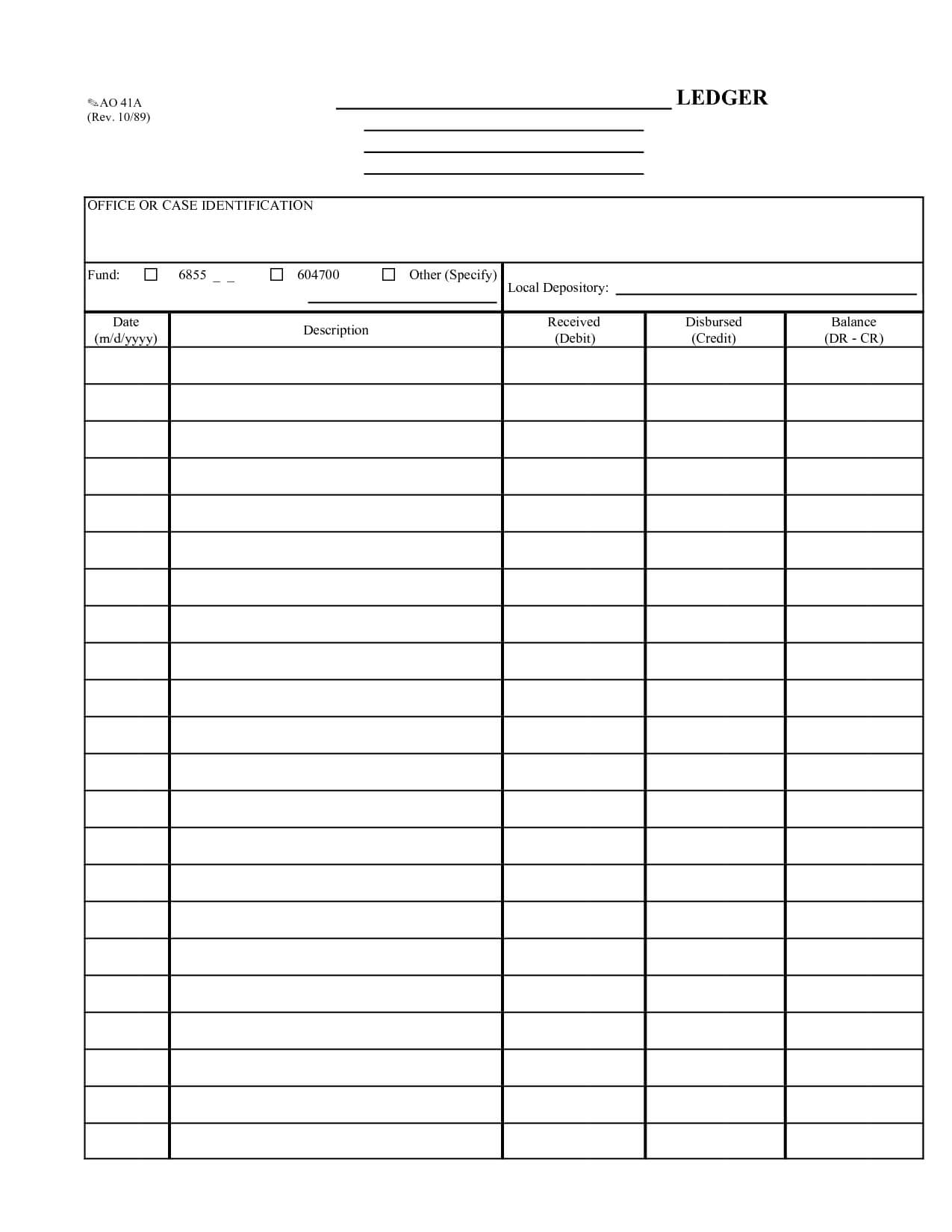 Printable Ledger Templates | Ellipsis Inside Blank Ledger Template