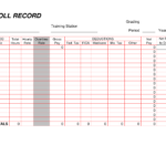 Printable Payroll Ledger | Blank Payroll Record – Pdf | Work With Regard To Blank Ledger Template