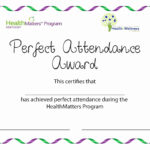Printable Perfect Attendance Certificate Template For Regarding Perfect Attendance Certificate Free Template