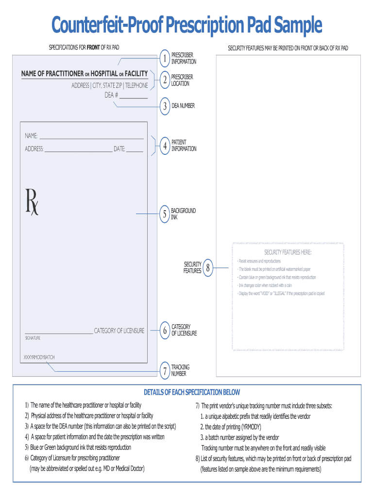 Printable Prescription Pad – Fill Online, Printable Throughout Doctors Prescription Template Word