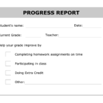 Printable Progress Report Template | Good Ideas | School inside Student Grade Report Template