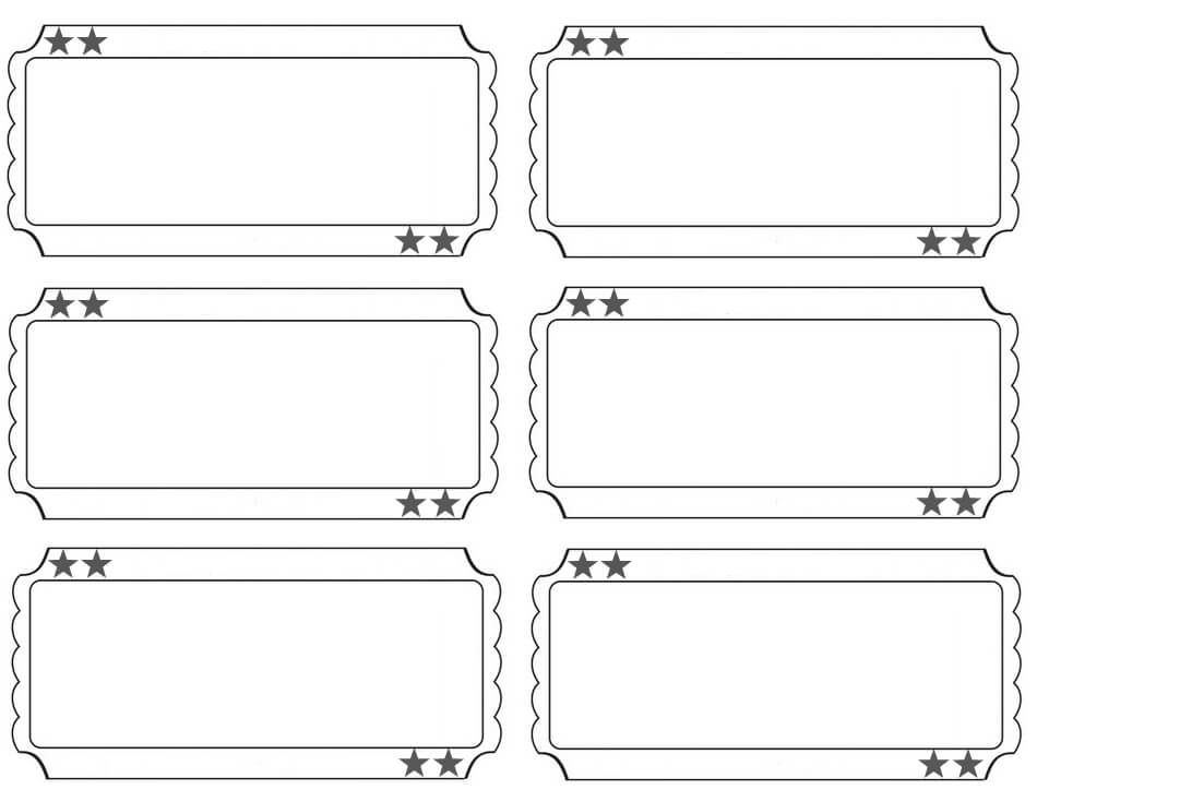 Printable Raffle Tickets Blank Kids – Google Search | Baby In Blank Admission Ticket Template