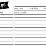 Printable Recipe Card Template | Room Surf With Recipe Card Design Template