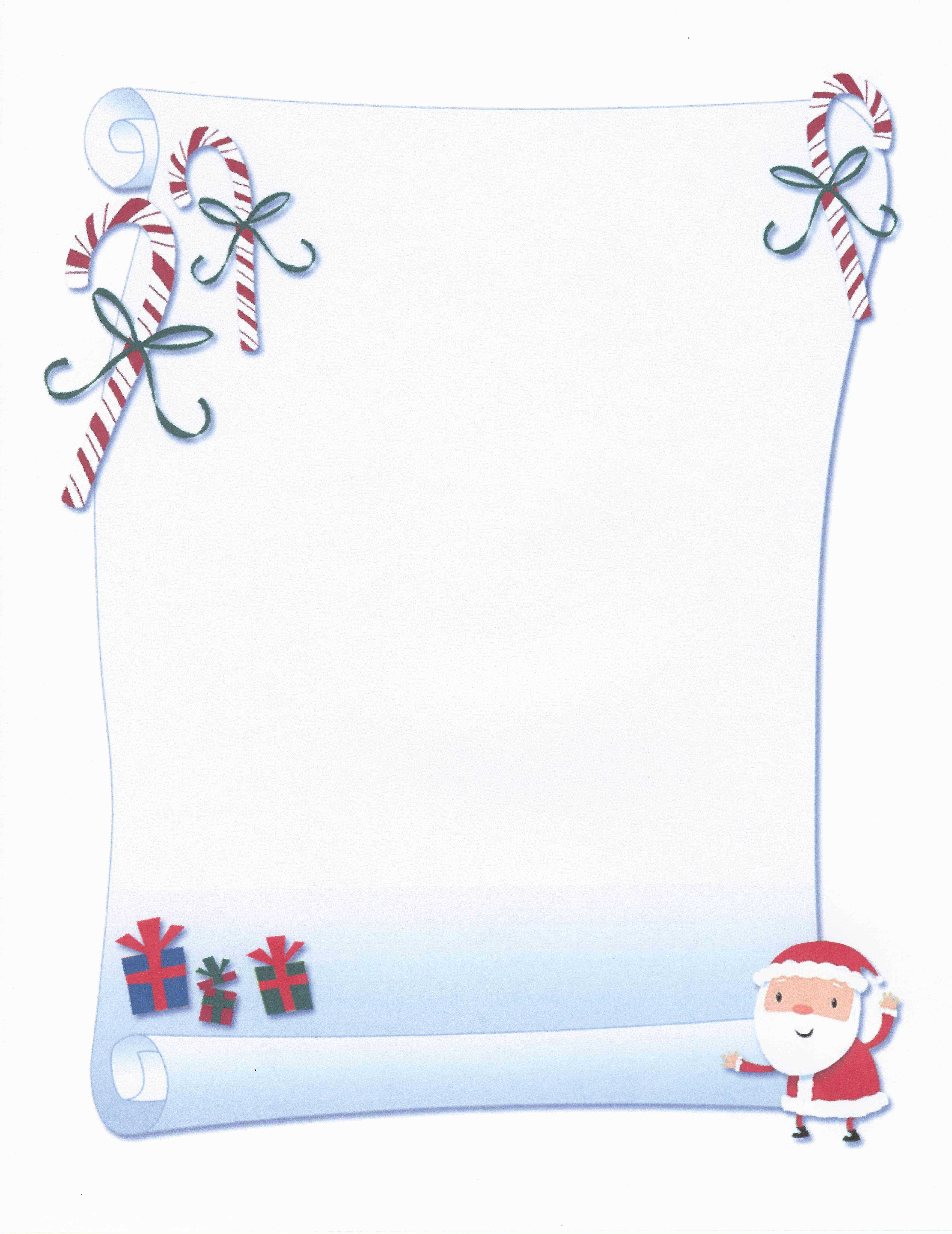 Printable Santa Scroll Certificate Stationery | Stationary With Regard To Scroll Certificate Templates