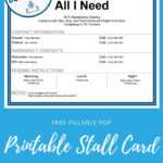 Printable Stall Card – The Printable Pony Throughout Horse Stall Card Template