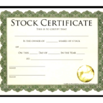 Printable Stock Certificates Blank Gift Vouchers Templates Pertaining To Blank Share Certificate Template Free