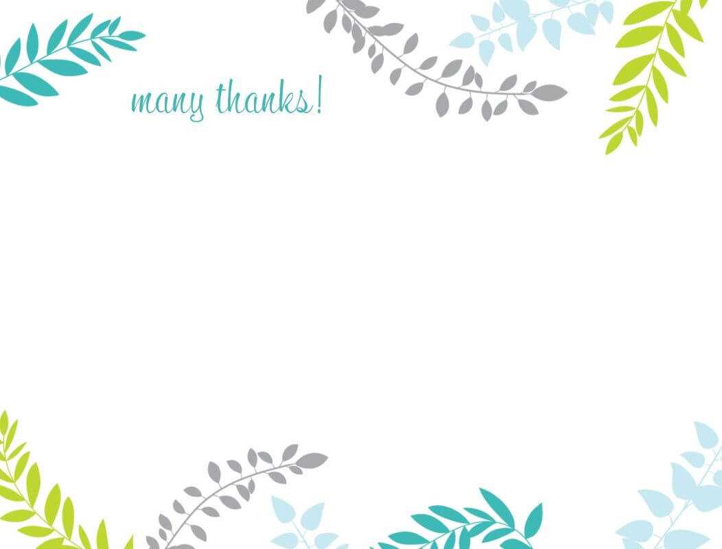 Printable Thank You Card Template | Harmonia Gift For Thank You Card Template Word