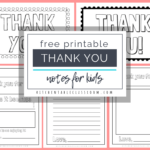 Printable Thank You Cards For Kids – The Kitchen Table Classroom For Free Templates For Cards Print