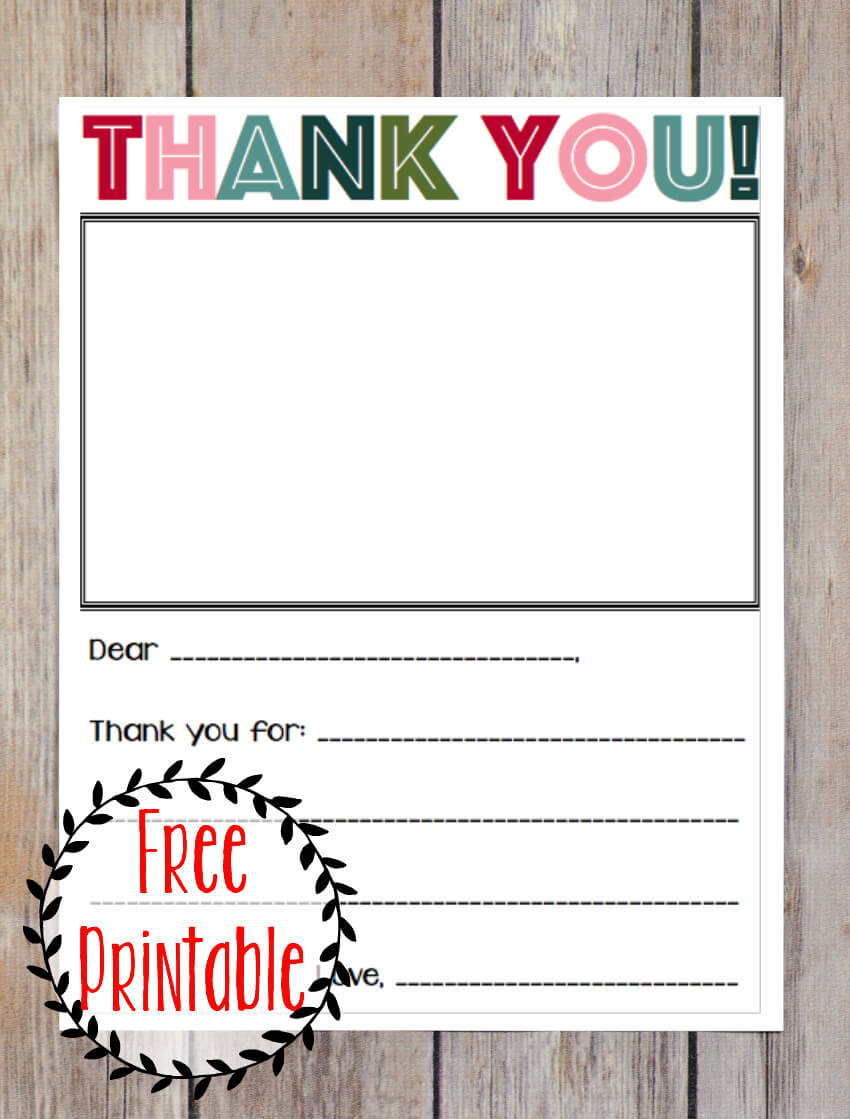 Printable Thank You Note | Printables | Printable Thank You Regarding Christmas Thank You Card Templates Free