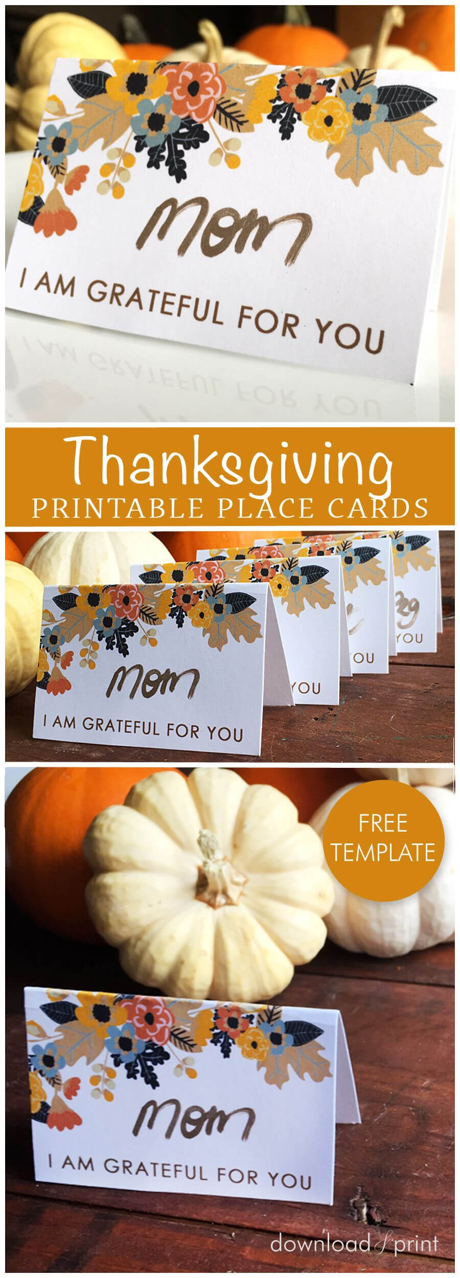 Printable Thanksgiving Place Card | Fall, Halloween, And Inside Thanksgiving Place Cards Template
