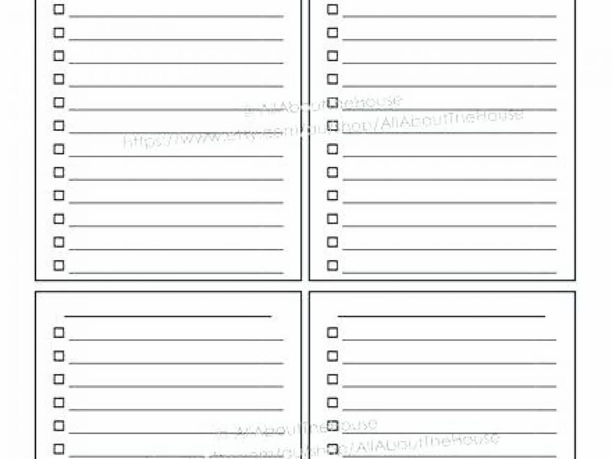Printable To Do List Templates Within Blank Checklist Template Pdf