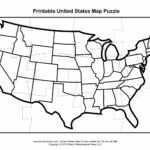 Printable United States Map Puzzle For Kids | Make Your Own Pertaining To Blank Template Of The United States