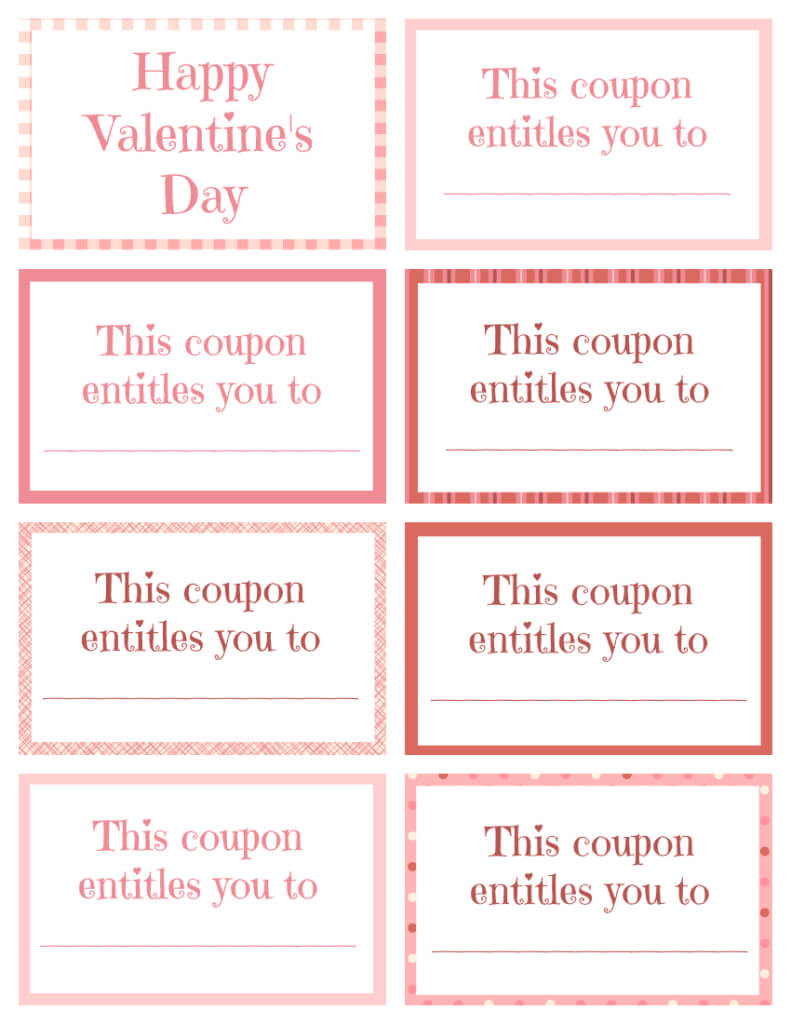 Printable Valentine Coupon Book Blank | Printables With Regard To Blank Coupon Template Printable