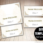 Printable Wedding Placecard Template 3.5X2 Foldover, Diy Within Fold Over Place Card Template