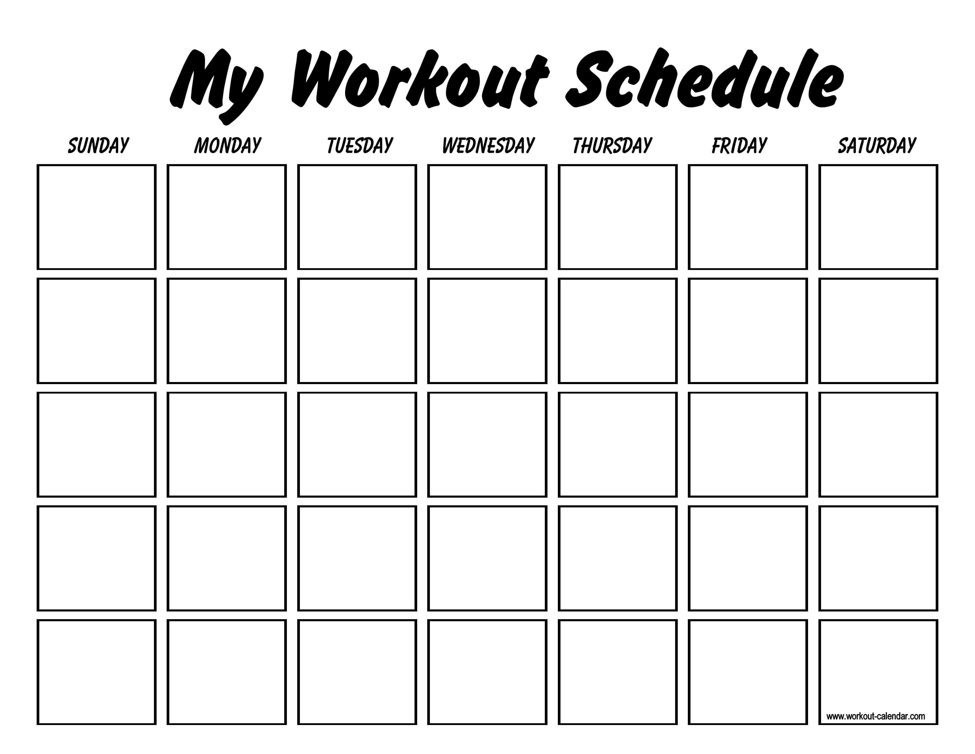 Printable Workout Log Sheets | Templates At Inside Blank Workout Schedule Template