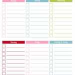 Printable+Blank+Weekly+Checklist+Template | Household Intended For Blank Cleaning Schedule Template