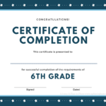 Printed Certificates With 5Th Grade Graduation Certificate Template