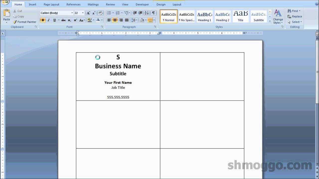 Printing Business Cards In Word | Video Tutorial intended for Word 2013 Business Card Template