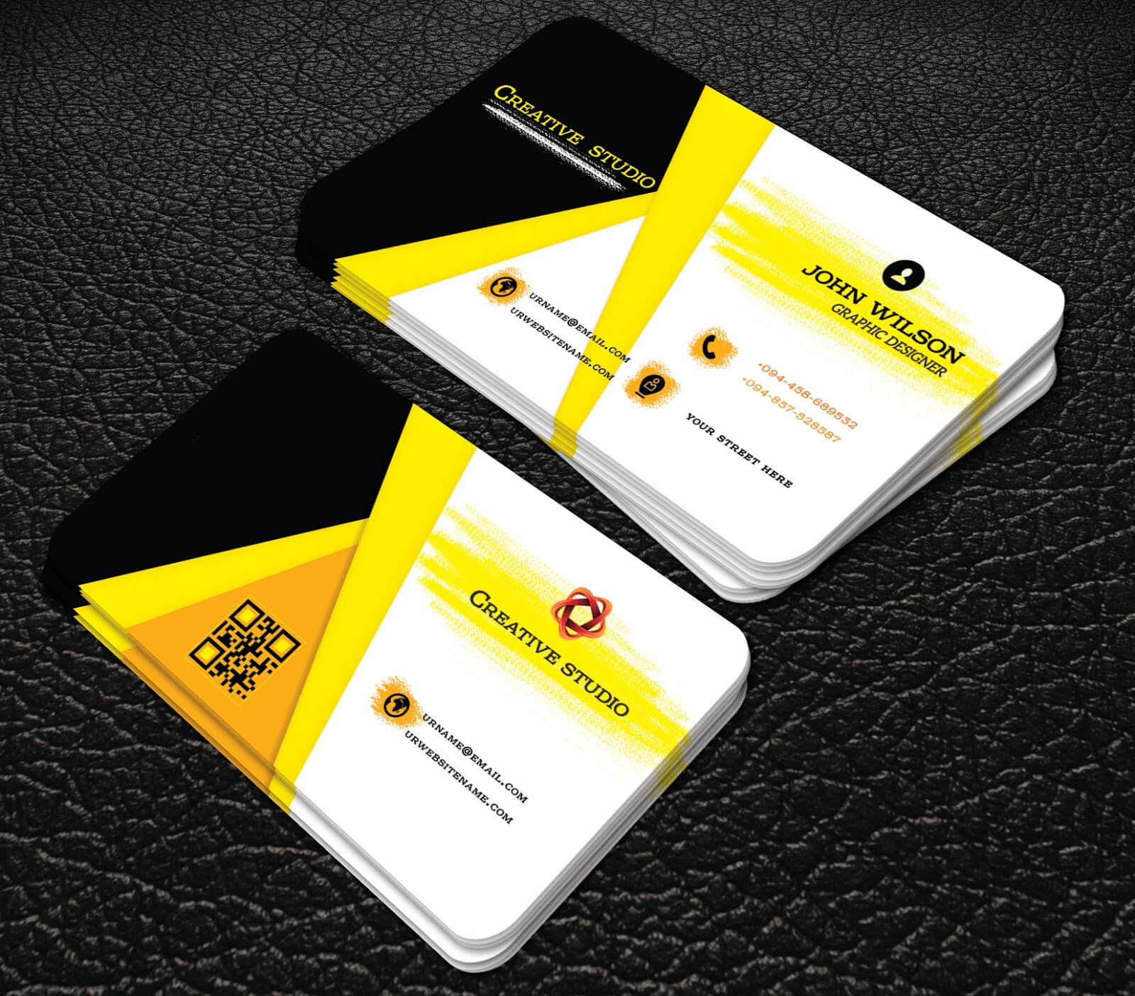 Professional Business Card Template Vol. 1.rar Download With Regard To Generic Business Card Template
