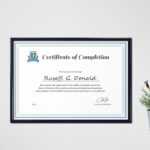 Professional Course Completion Certificate Template With Certificate Of Completion Word Template