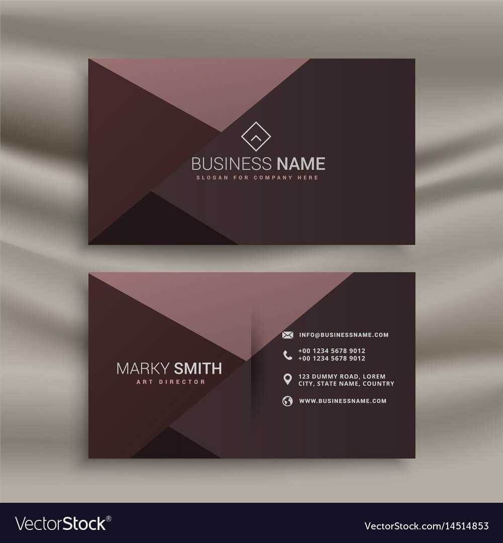 Professional Dark Business Card Design Template Pertaining To Professional Name Card Template