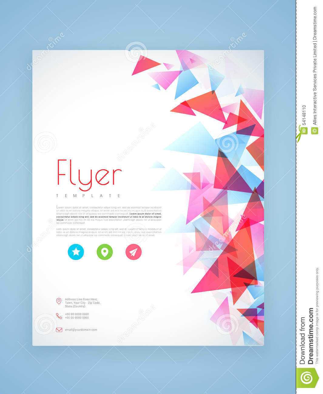 Professional Flyer, Template Or Brochure Design. Stock Inside Professional Brochure Design Templates