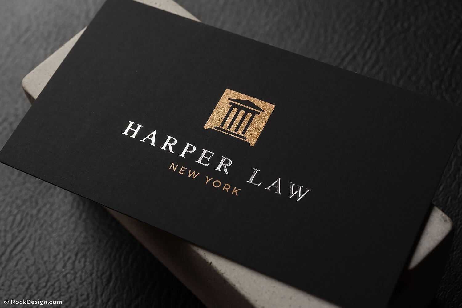 Professional Foil Stamped Lawyer Business Card Template For Lawyer Business Cards Templates