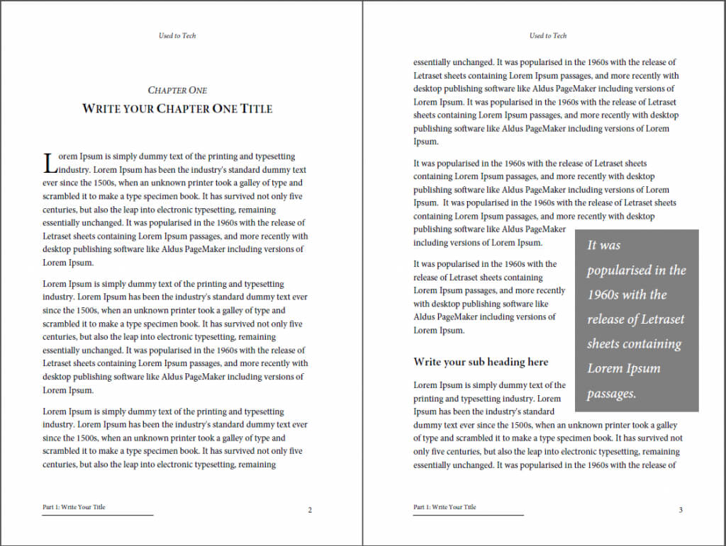 Professional Looking Book Template For Word, Free – Used To Tech For How To Create A Book Template In Word