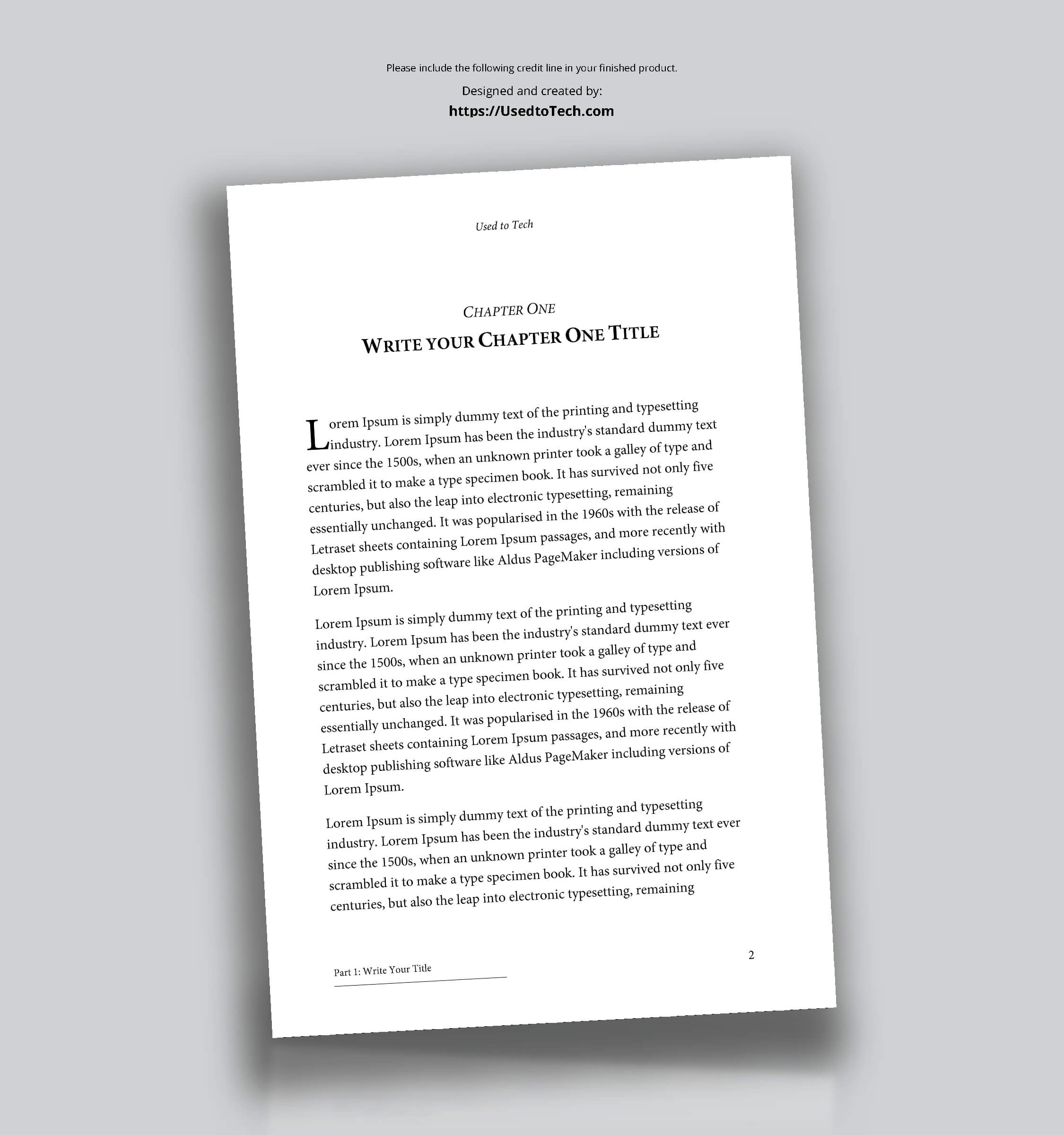 Professional Looking Book Template For Word, Free – Used To Tech Pertaining To 6X9 Book Template For Word
