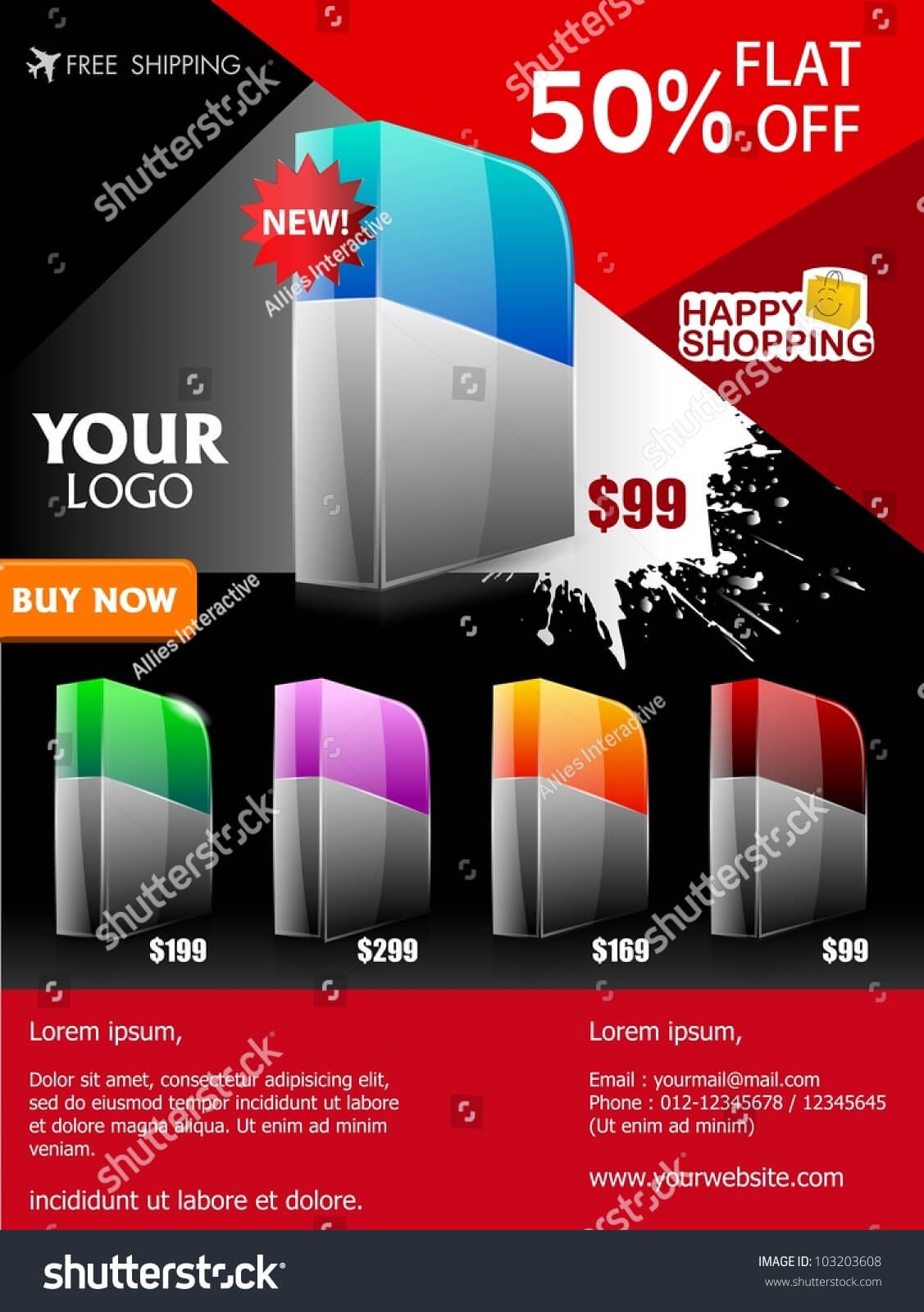 Professional Product Flyer Banner Template Attractive Stock Within Product Banner Template