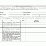 Project Closeout Checklist Template Closure Report Pmbok For Closure Report Template