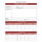 Project Closure Report Template – Edit, Fill, Sign Online Throughout Closure Report Template