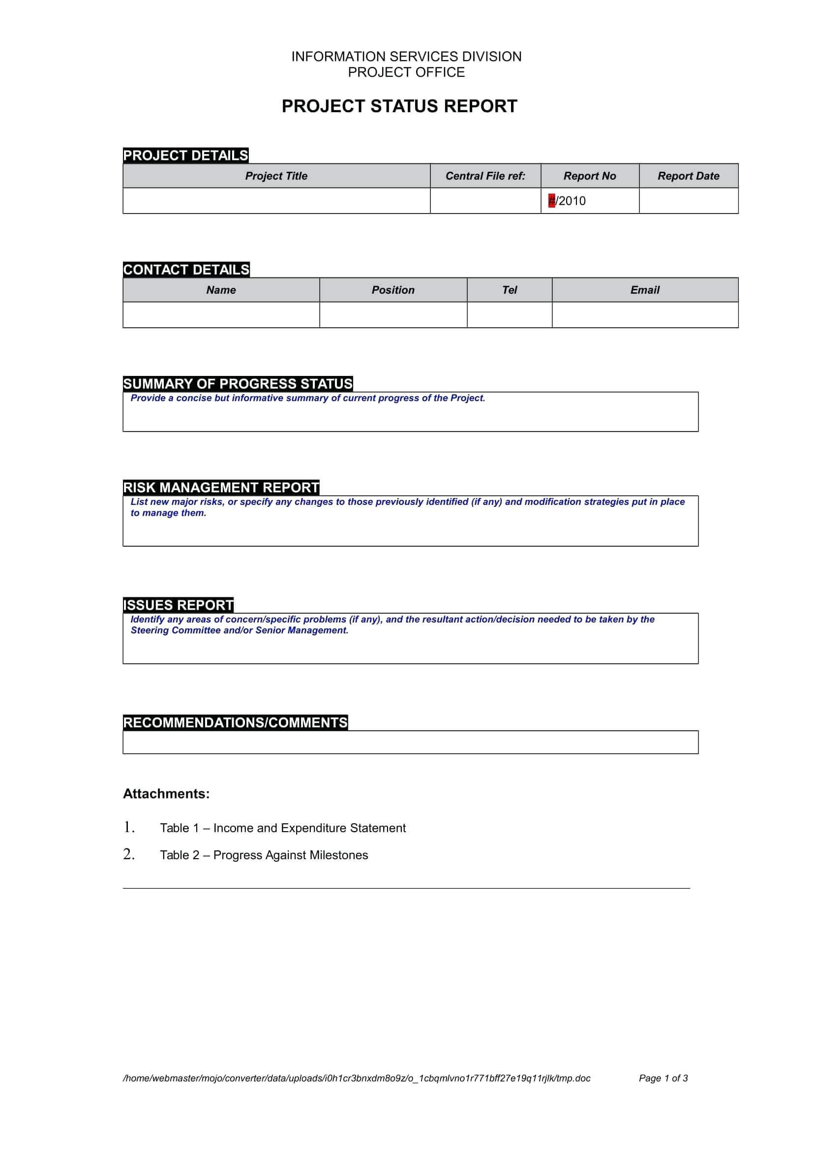 Project Status Report Template Example – Wovensheet.co With Regard To Project Status Report Template Word 2010