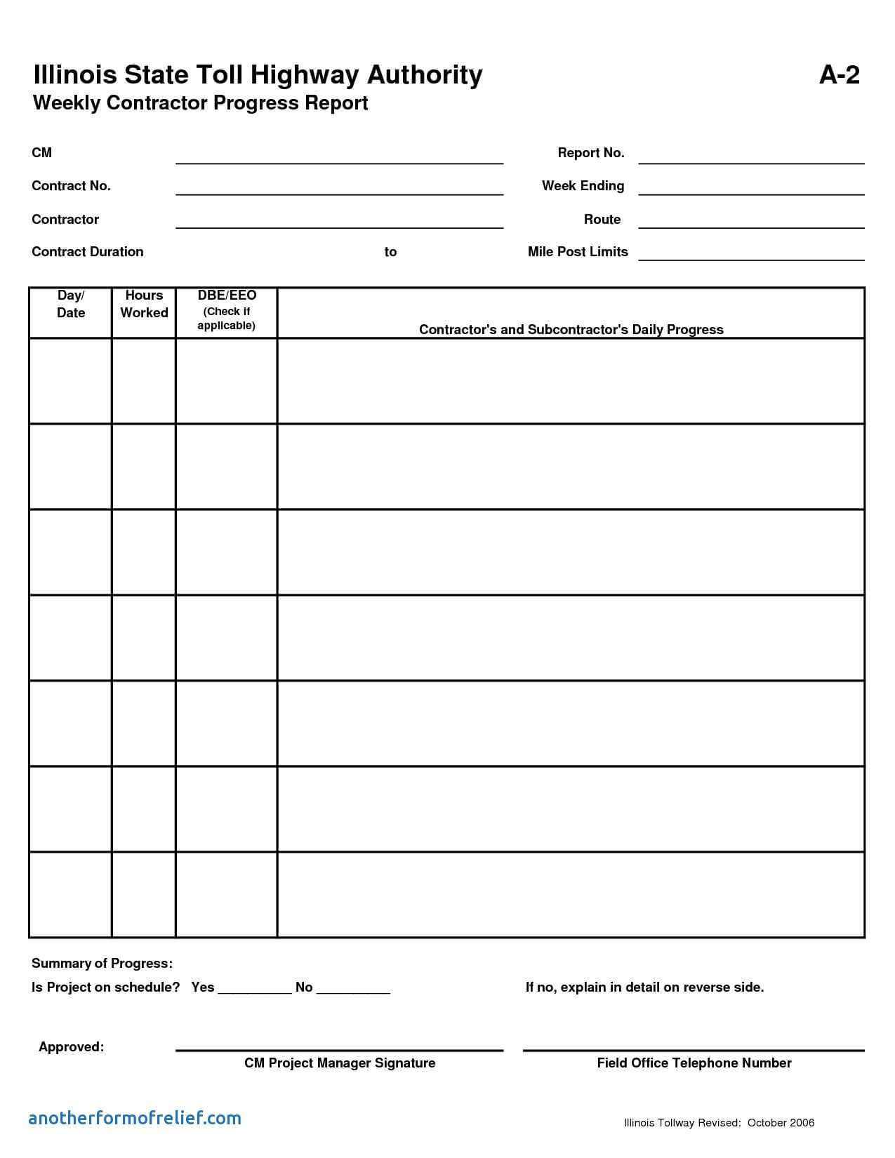 Project Status Report Template Excel Download Filetype Xls Regarding Construction Daily Progress Report Template