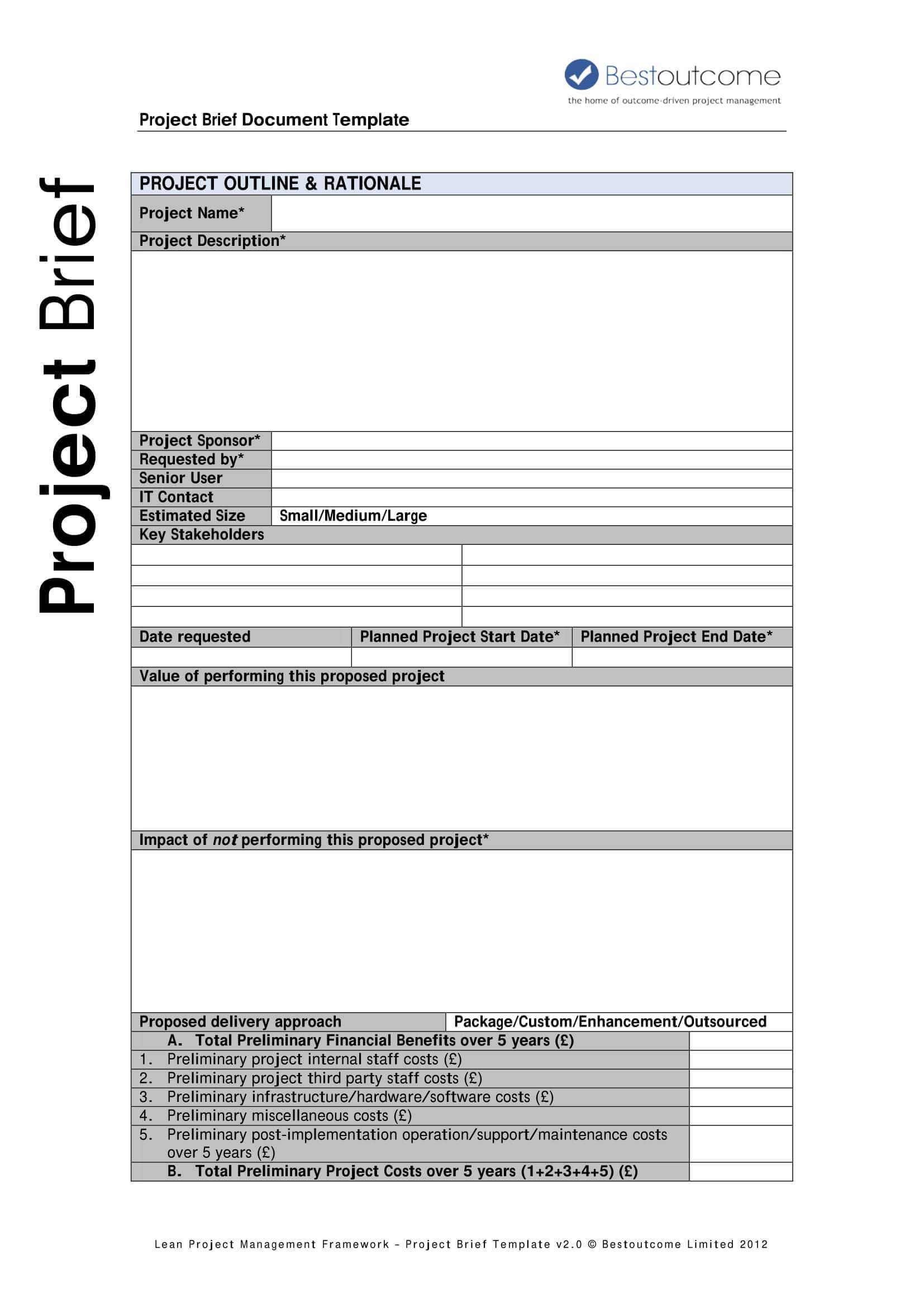 Project Template Sample Schedule Download Brief Bonsai Plan With Regard To Report To Senior Management Template