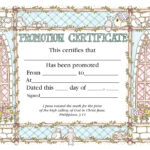 Promotion Certificate – Certificate – Promotion – Christian In Promotion Certificate Template